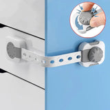 Child Safety Lock Adjustable Length Strap Baby Proof Cabinet Drawer Multifunction Adhesive Baby Proofing Locks For Cabinets and Drawers Toilet Fridge Cabinet - Alif Online