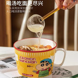 Colored Handle Milk Dessert Spoon Transparent Glass Stirring Spoon Cute Long Handle Coffee Spoon High Temperature Resistant