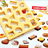 Cookie Cutter Geometric Biscuit Cookie Mold Square Fondant Chocolate Mold Cuts Out Up To 24 Pieces At Once Bakeware - Alif Online
