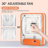 Rechargeable Mini Portable Desk Fan With Mist Spray LED