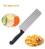 Crinkle Cutter Knife Wavy Zig Zag for Potatoes Chips, Vegetables, French Fry Slicer Cutter