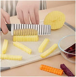Crinkle Cutter Knife Wavy Zig Zag for Potatoes Chips, Vegetables, French Fry Slicer Cutter - Alif Online