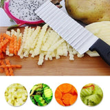 Crinkle Cutter Knife Wavy Zig Zag for Potatoes Chips, Vegetables, French Fry Slicer Cutter - Alif Online