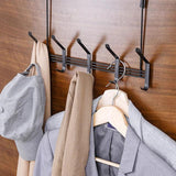 Door Hanging Hook Punch Free Door Hanger Hats Bags Holder Tie Scarf Key Hook Iron Wall Hanger Clothes Coats Rack Towel Shelf - Alif Online