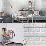Pack Of 4 3D Foam Brick Wall Sheets 3MM