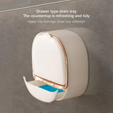 🛁 Luxury Wall Soap Holder with Drain Tray | Keeps Soap Dry