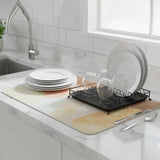 Anti-Slip Dish Drying/Dining Table Mat-Blushing Earth Tones Design