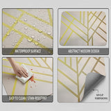 Anti-Slip Dish Drying/Dining Table Mat-Dual-Tone Geometric Grid Design