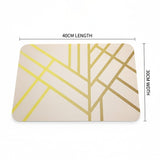 Anti-Slip Dish Drying/Dining Table Mat-Dual-Tone Geometric Grid Design