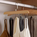 Anti Slip 8 Hook Coat & Scarf Organizer – Space Saving Hanger