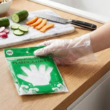 100 PCS Transparent Food-Safe Kitchen Gloves