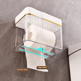 Punch Free Toilet Paper Holder Wall Mounted Tissue Rack