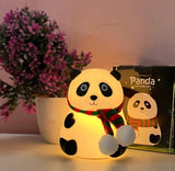 Panda Lamp Rechargeable Silicone Night Light with 7 Color Changing LED