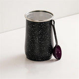 Metal Jar 800 Ml With Plastic Spoon Airtight Storage Container For Kitchen