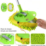 2 in 1 Car Wash Mop Mitt with Long Handle Scratch Cleaning tool