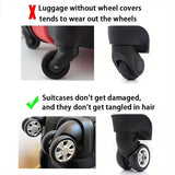 Silicone Luggage Wheel Protectors - 8pcs set
