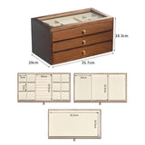 Wood 3 Drawer Jewelry Storage Organizer