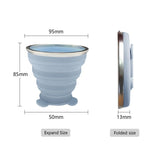 Silicone Folding Glass with Lid Portable, Leak Resistant & Travel Friendly Cup