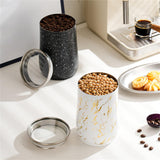 Metal Jar 800 Ml With Plastic Spoon Airtight Storage Container For Kitchen