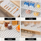 Anti-Slip Drawer PVC Sheet Roll Black & White Geometric Pattern