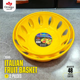 Italian Fruit Vegetable Basket Round Bowl Shaped 2Pc Set - Alif Online