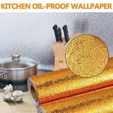 kitchen aluminum foil sticker roll oil proof waterproof wall protector with heat resistant (60cm x 2m) - Alif Online