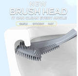 Long Handle Toilet Cleaning Brush ,Silicone Toilet Brush for Bathroom ,Bendable Silicone - Alif Online