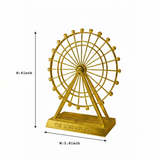 London Eye Decorative Piece Ferris Wheel Golden Metal Medium