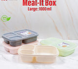 Meal-it Box Large 1000ml, Lunch Box with three portions/Compartments