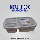 Meal-it Box Large 1000ml, Lunch Box with three portions/Compartments - Alif Online