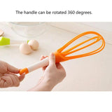 Multi-use 2-In-1 Silicone Flat And Ballon Whisk For Baking Hand Kitchen Whisk Wire Whip For Blending Egg Beater Pastry tools - Alif Online