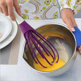 Multi-use 2-In-1 Silicone Flat And Ballon Whisk For Baking Hand Kitchen Whisk Wire Whip For Blending Egg Beater Pastry tools