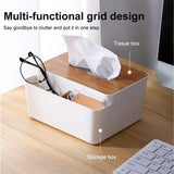 Multifunction Tissue Storage Box, Tissue Box For Desk, Table