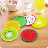 Pack of 5 silicone beautiful fruits slices Shape Tea mat