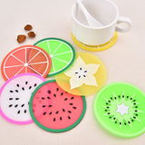 Pack of 5 silicone beautiful fruits slices Shape Tea mat - Alif Online