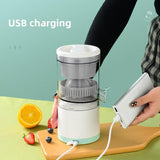 Portable Electric Citrus Juicer Rechargeable Hands-Free Masticating Orange Juicer Lemon Squeezer With USB And Cleaning Brush - Alif Online