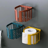 Punch-free Toilet Paper Rolling Rack Bathroom Kitchen Tissue Box Wall Mounted Storage Box Mobile Phone Facial Cleaner Storage Area - Alif Online