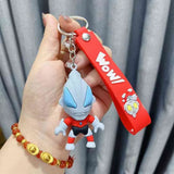 Cartoon Anime Ultraman Pendant Keychain Key Ring Anime Action Figures Collection Model Toys for Kids Jewelry Gifts
