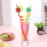 Reusable Fruit Straws Drinking Straws Birthday Party Pack-of-4 - Alif Online