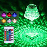 Rise Diamond Table Touch Lamp Crystal USB Chargeble