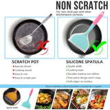Silicone Spatula Non-Scratch Scraper for Nonstick Cookware High Heat Baking, Cooking, and Mixing Spatula Silicone