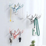 Creative Wall Hanging Jewelry Holder Key Holder Necklace Storage Holder Vintage Deer Horns Hanger Coat Rack Wall Decoration - Alif Online