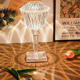 Rose Diamond Table Touch lamp Crystal USB Chargeable - Alif Online