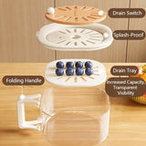 2 In 1 Fruit Strainer Container With Lid