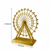 London Eye Decorative Piece Ferris Wheel Golden Metal Medium