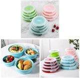 Set of 4pcs Foldable Silicone Lunch boxes - Alif Online
