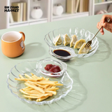 Premium Shell-Shaped Dumpling Plate with Sauce Divider