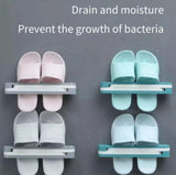 Shoe holder Rack bathroom Slippers wall Mounted New - Alif Online