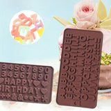 Silicone Chocolate Mould Birthday Cake Decorations Letters and Numbers Molds - Alif Online
