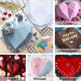 Silicone Diamond Heart Shaped Mould 8 inches - Alif Online